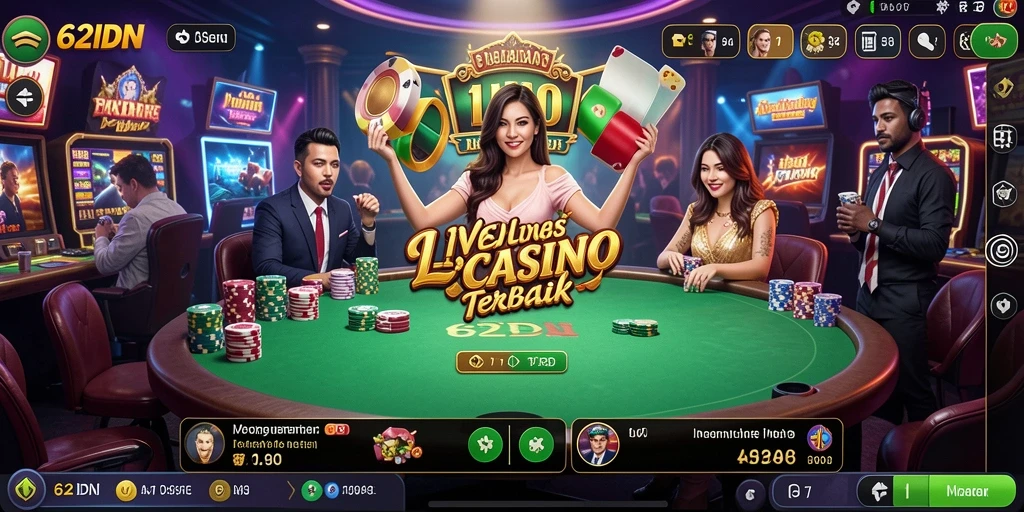 Tampilan gameplay Live Casino yang mendebarkan dan interaktif.