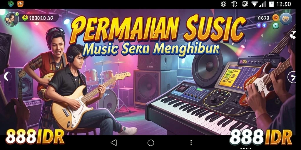 Tampilan gameplay <strong>888IDR</strong> yang menarik dengan berbagai tantangan musik.