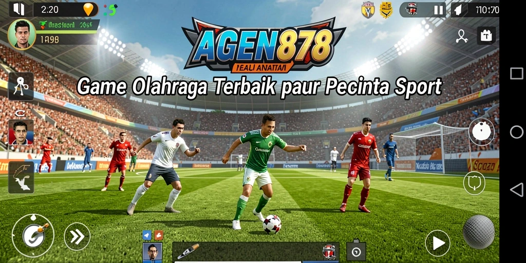 Screenshot AGEN878 menampilkan gameplay olahraga yang intens dan menarik.