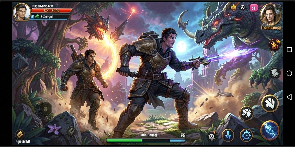 Screenshot gameplay D73 yang penuh aksi dan tantangan seru.