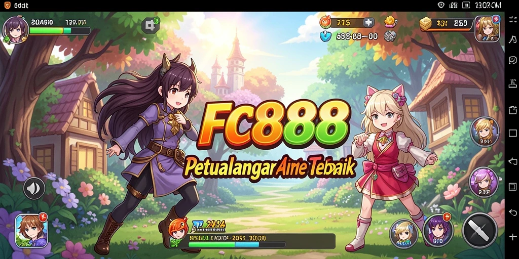 Tampilan gameplay menarik dari FC888 dengan karakter Anime yang ikonik.