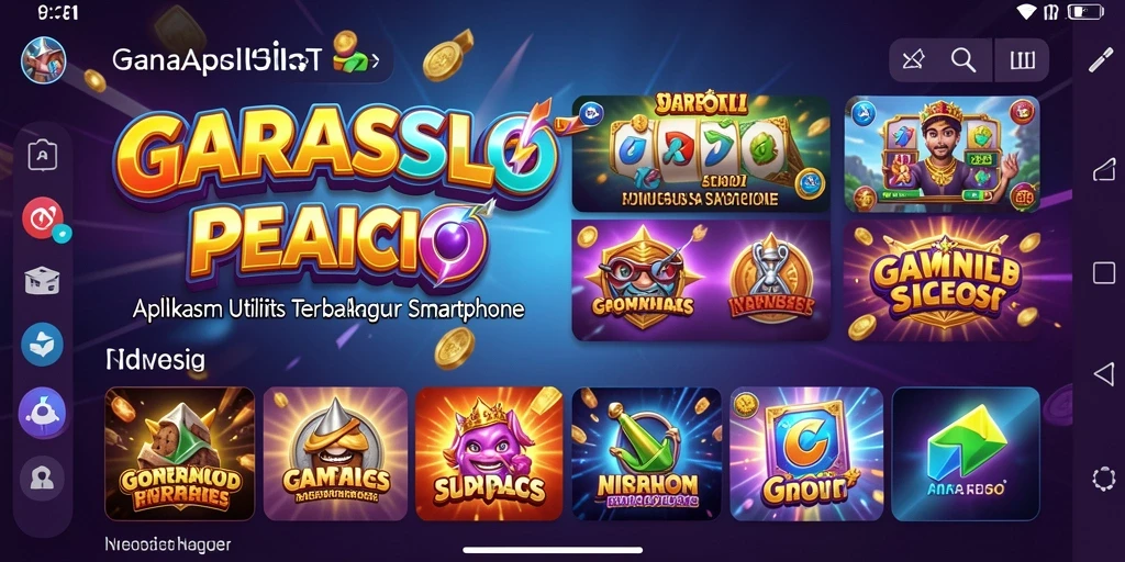 Screenshot GARASISLOT yang menunjukkan antarmuka pengguna yang sederhana dan efisien.