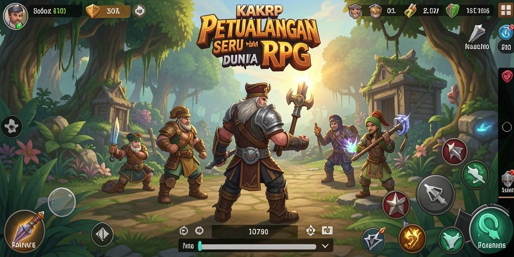 Screenshot KAKRP menampilkan aksi pertempuran seru dan karakter yang unik.
