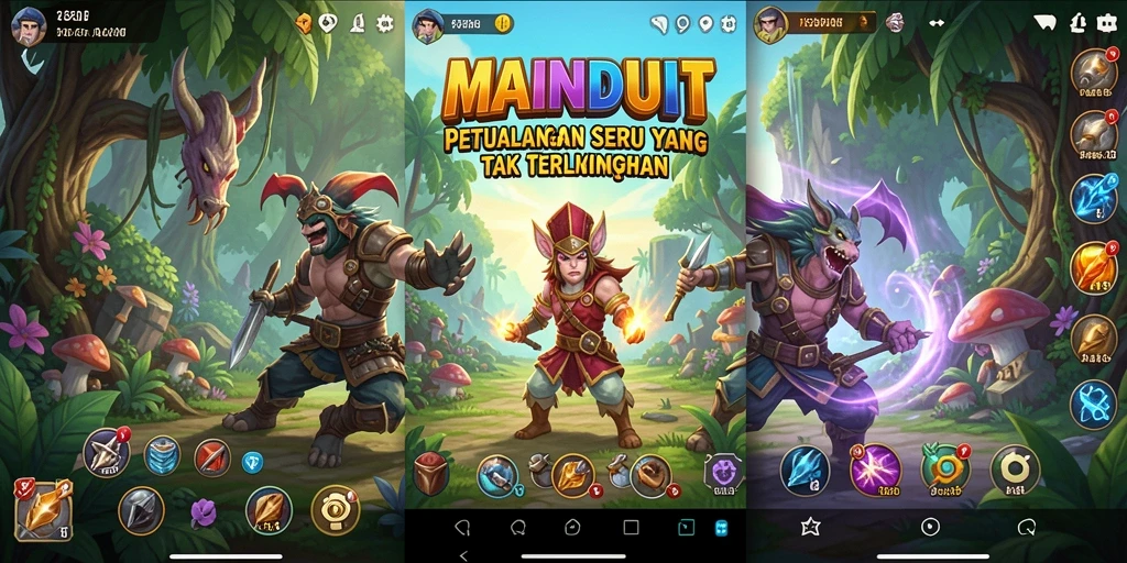 Tampilan gameplay MAINDUIT yang mendebarkan dan penuh tantangan.