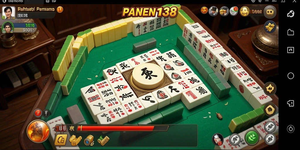Screenshot utama PANEN138 dengan tampilan gameplay Mahjong yang mendebarkan.