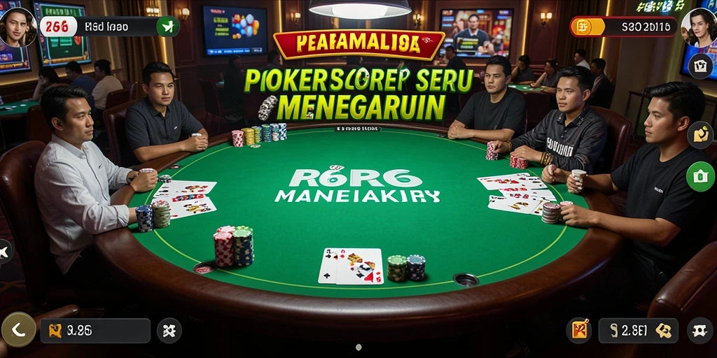 Tampilan gameplay seru saat bermain Poker di R6R6.
